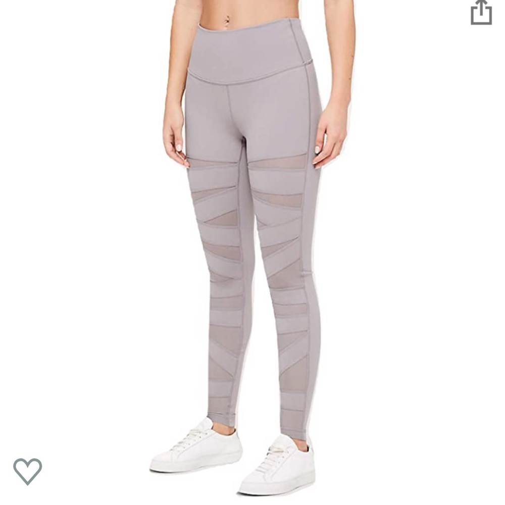 Lululemon Wunder Under Tech Mesh 28" Mauve Legging